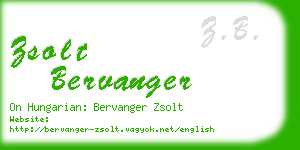 zsolt bervanger business card